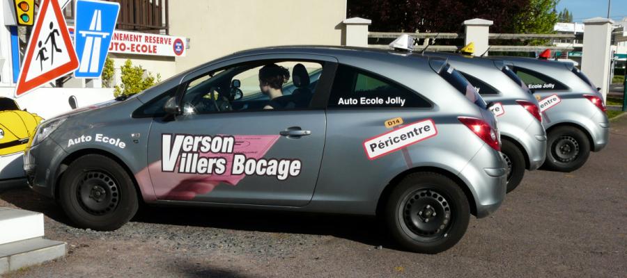 Image Floquage d'une voiture pour une auto-école à Verson & Villers-Bocage