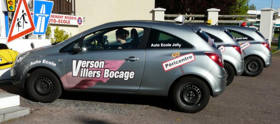 Image Floquage d'une voiture pour une auto-école Ã  Verson & Villers-Bocage